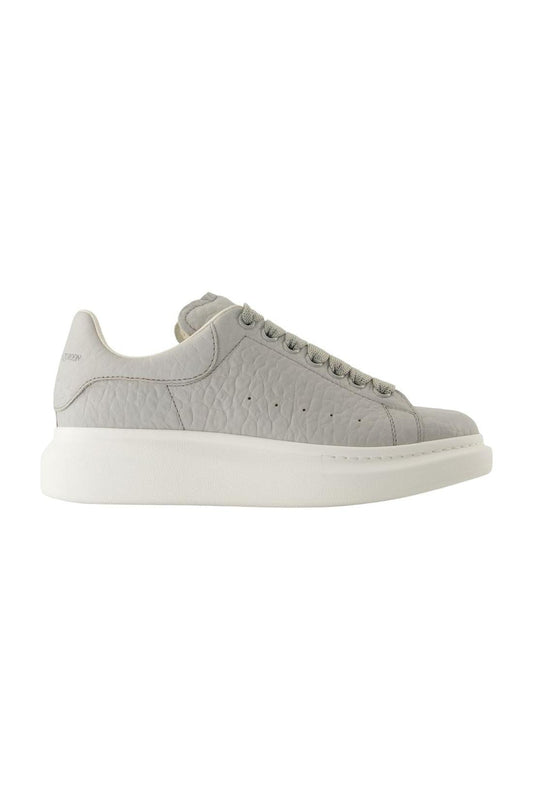 Oversized Sneakers - Alexander Mcqueen - Leder - Grau