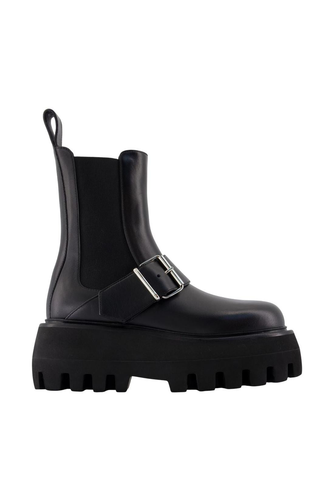 Stiefeletten High - Alexander McQueen - Leder - Schwarz
