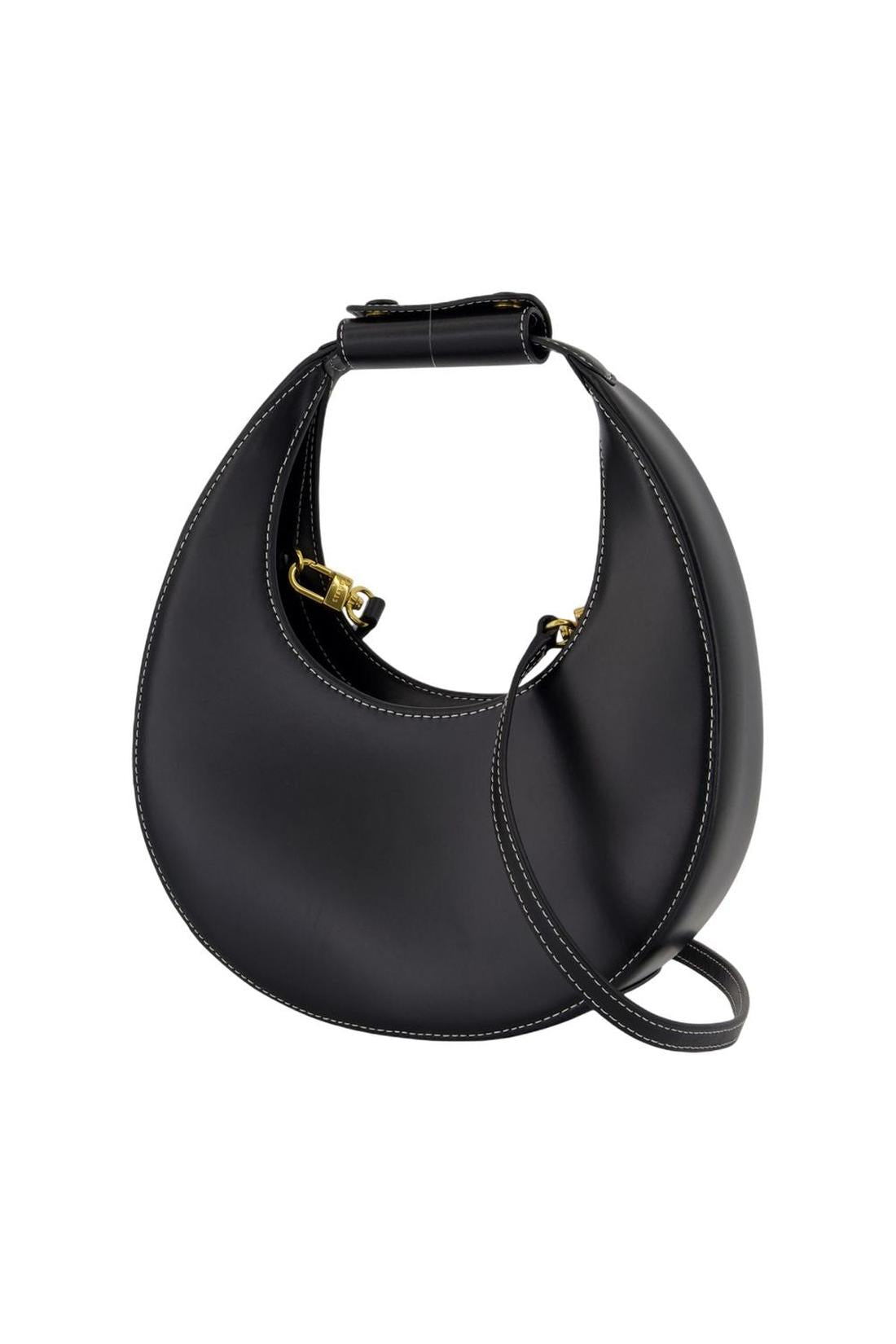 Mini Moon Handtasche - Staud - Leder - Schwarz