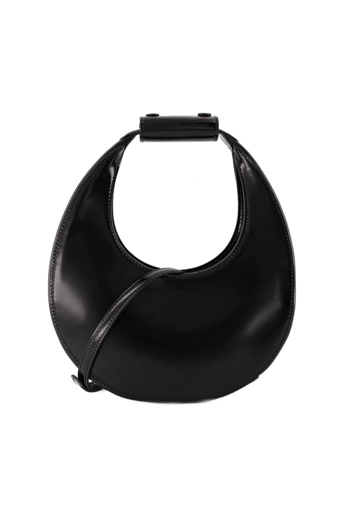 Mini Moon Handtasche - Staud - Leder - Schwarz