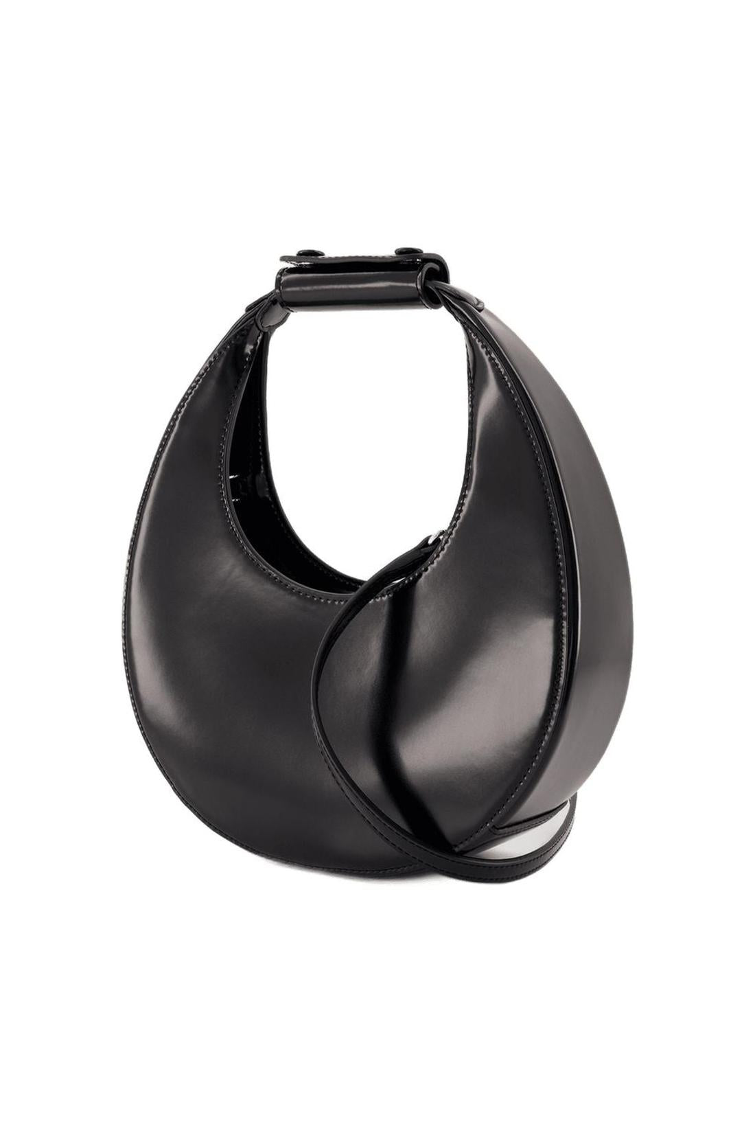 Mini Moon Handtasche - Staud - Leder - Schwarz