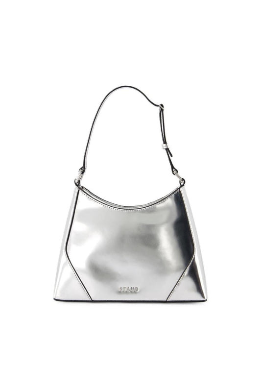 Linda Schultertasche - Staud - Leder - Silber