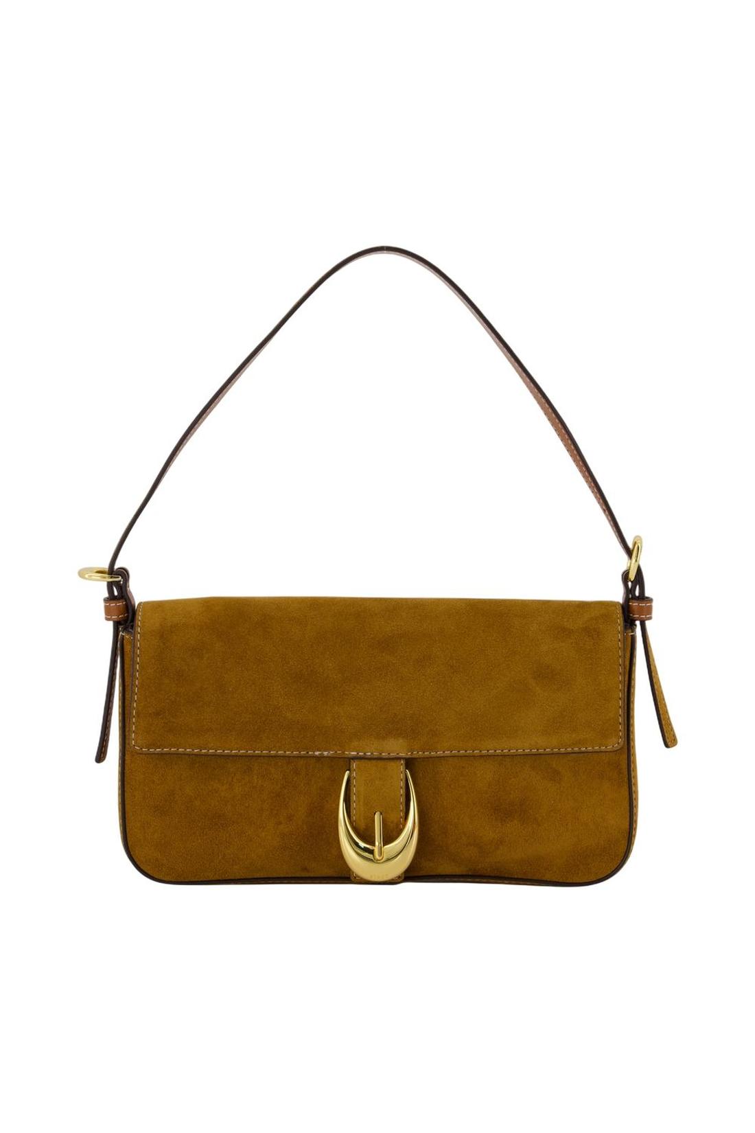 Harlow Schultertasche - Staud - Leder - Braun