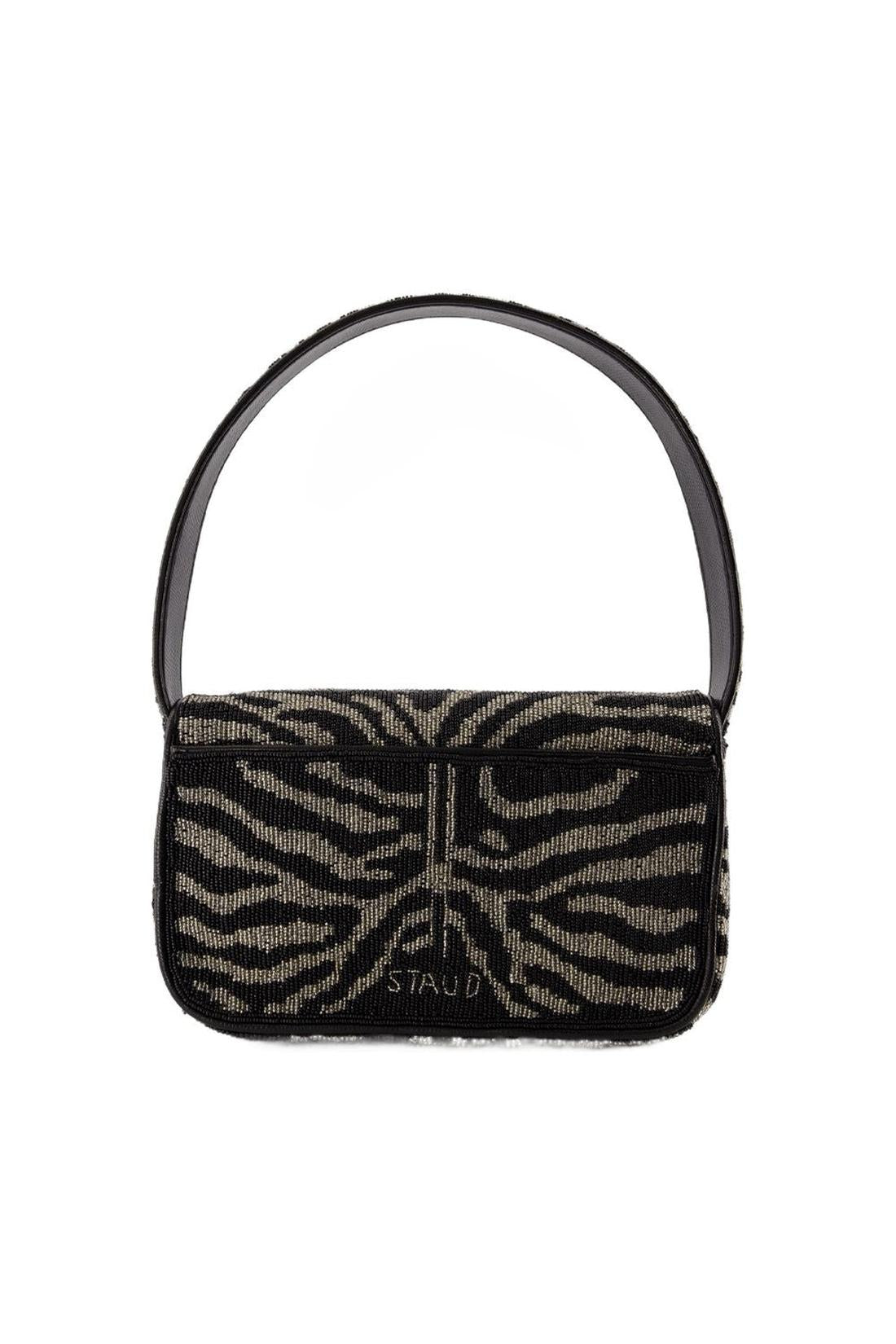 Tommy Beaded Schultertasche - Staud - Kunstleder - Schwarz