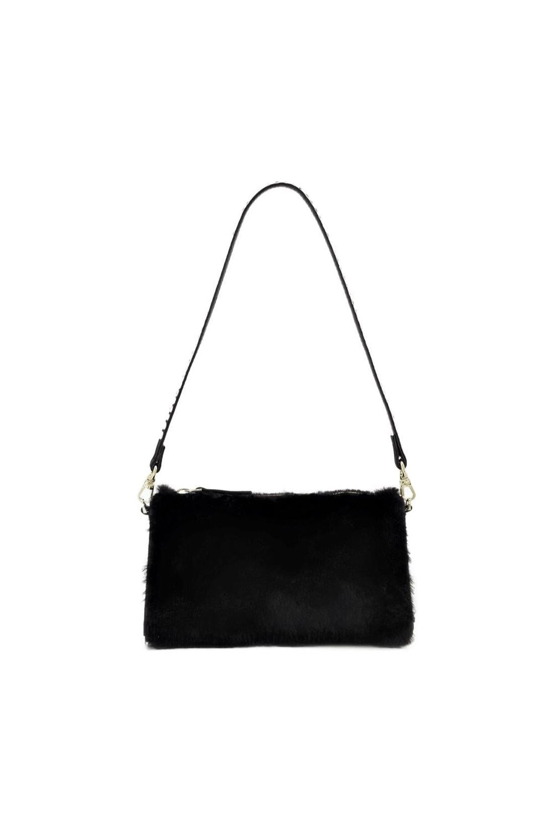 Mini Prism Bag aus Schwarz Leder