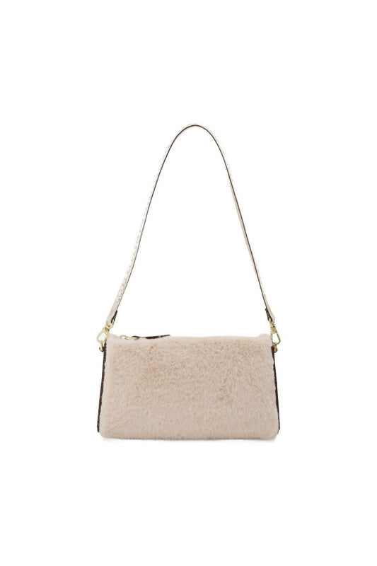 Mini Prism Bag aus Elfenbeinfarben Leder