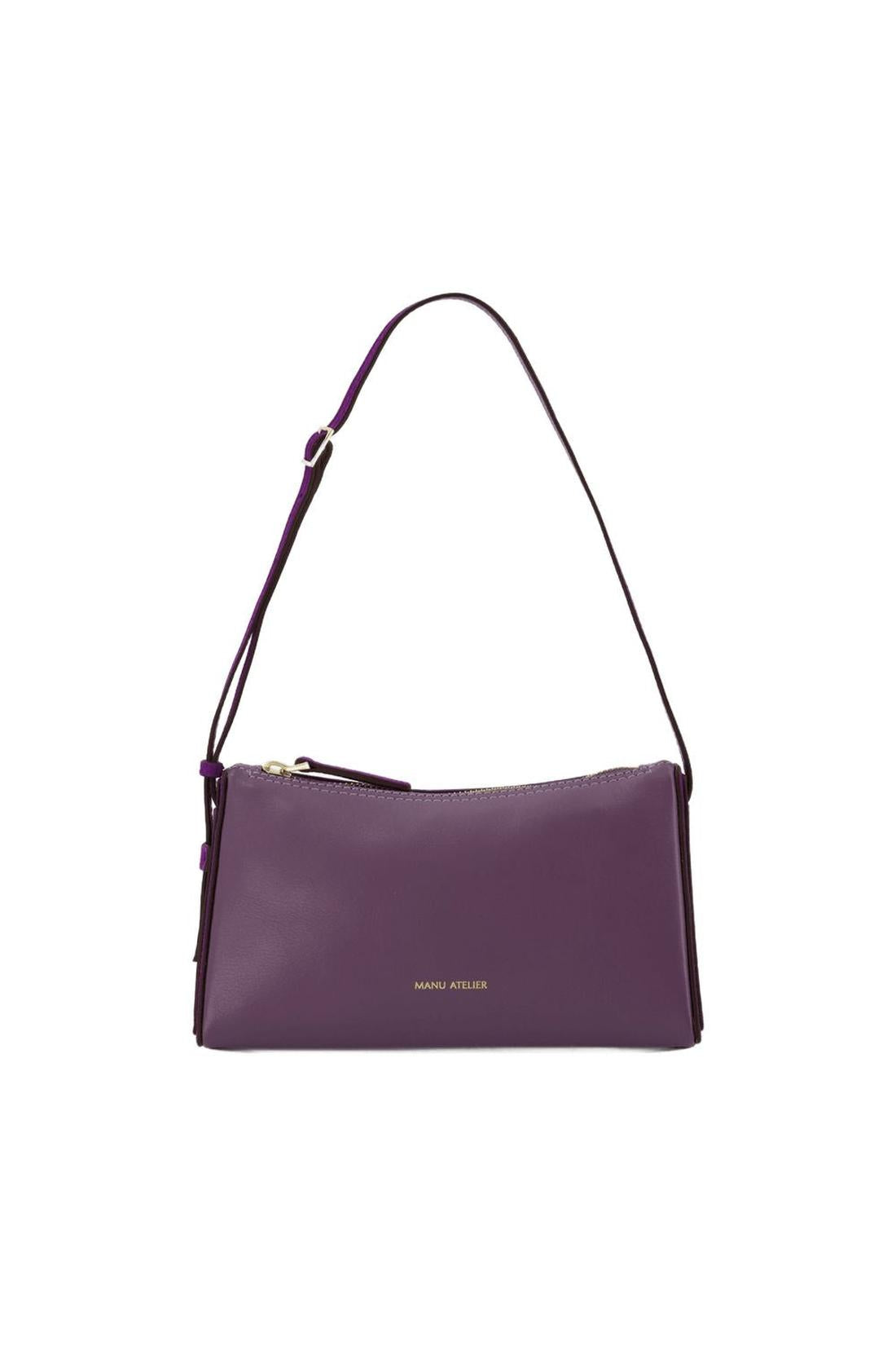 Mini Prism Hobo Bag - Manu Atelier - Steel/Purple - Leather