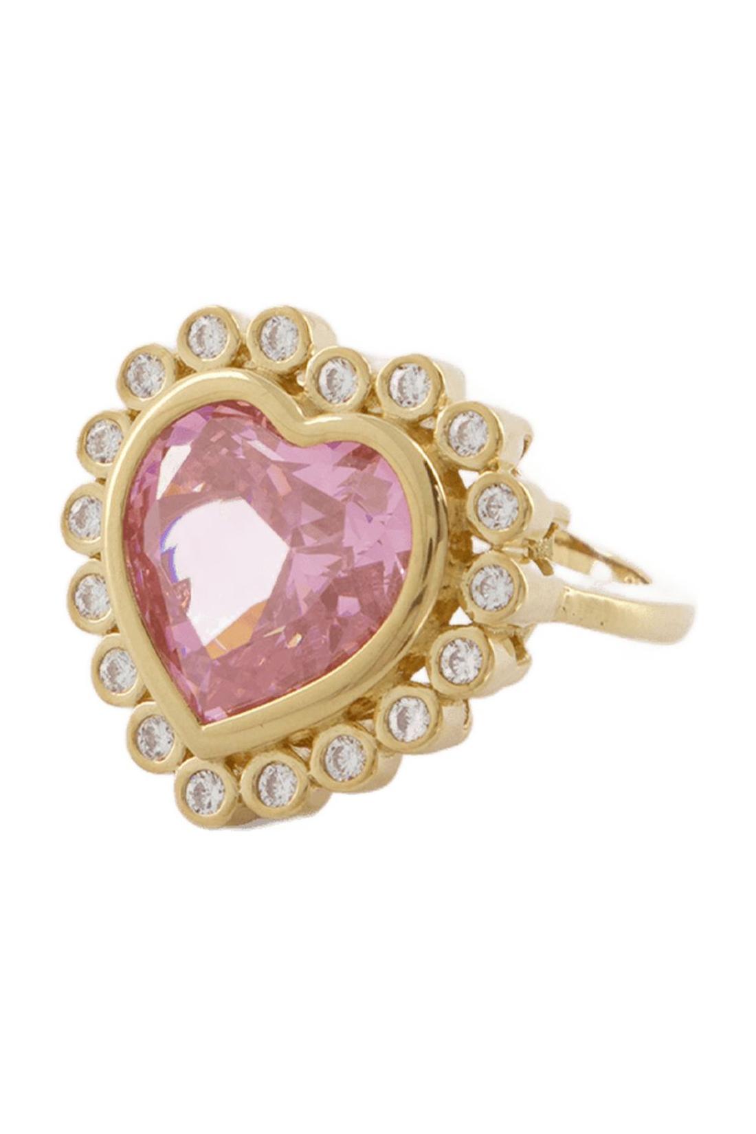 Ring N-Dia Heart 3 aus rosa/Gold versilbert