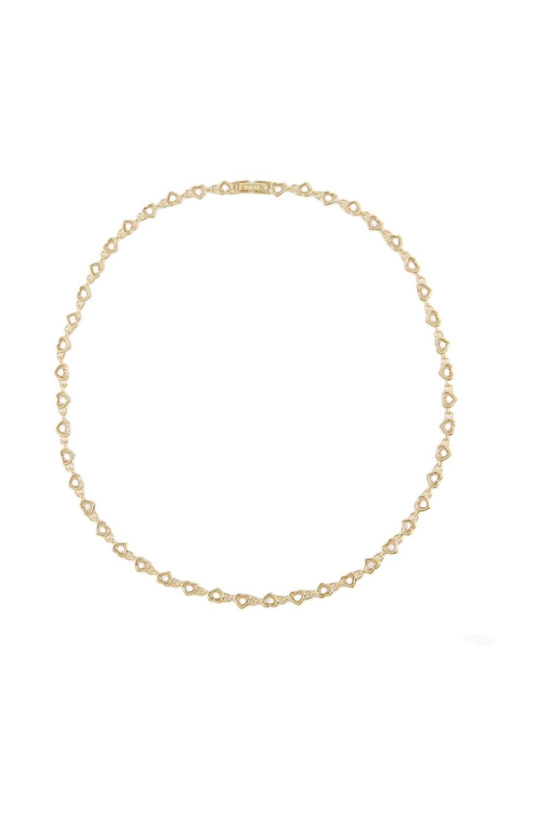 Collier Round Brilliant Heart aus Silber vergoldet