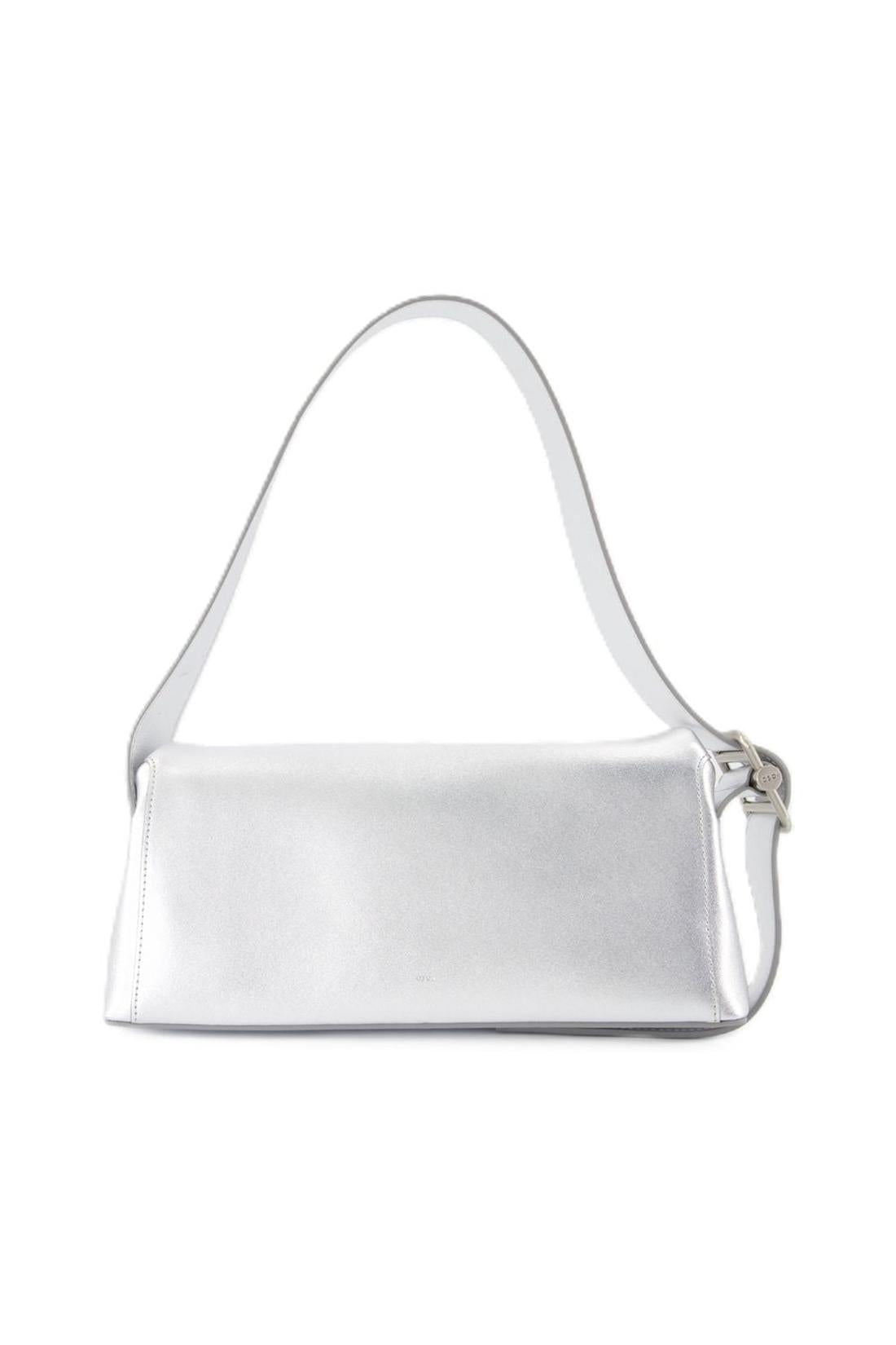 Folder Brot Schultertasche - Osoi - Leder - Silber