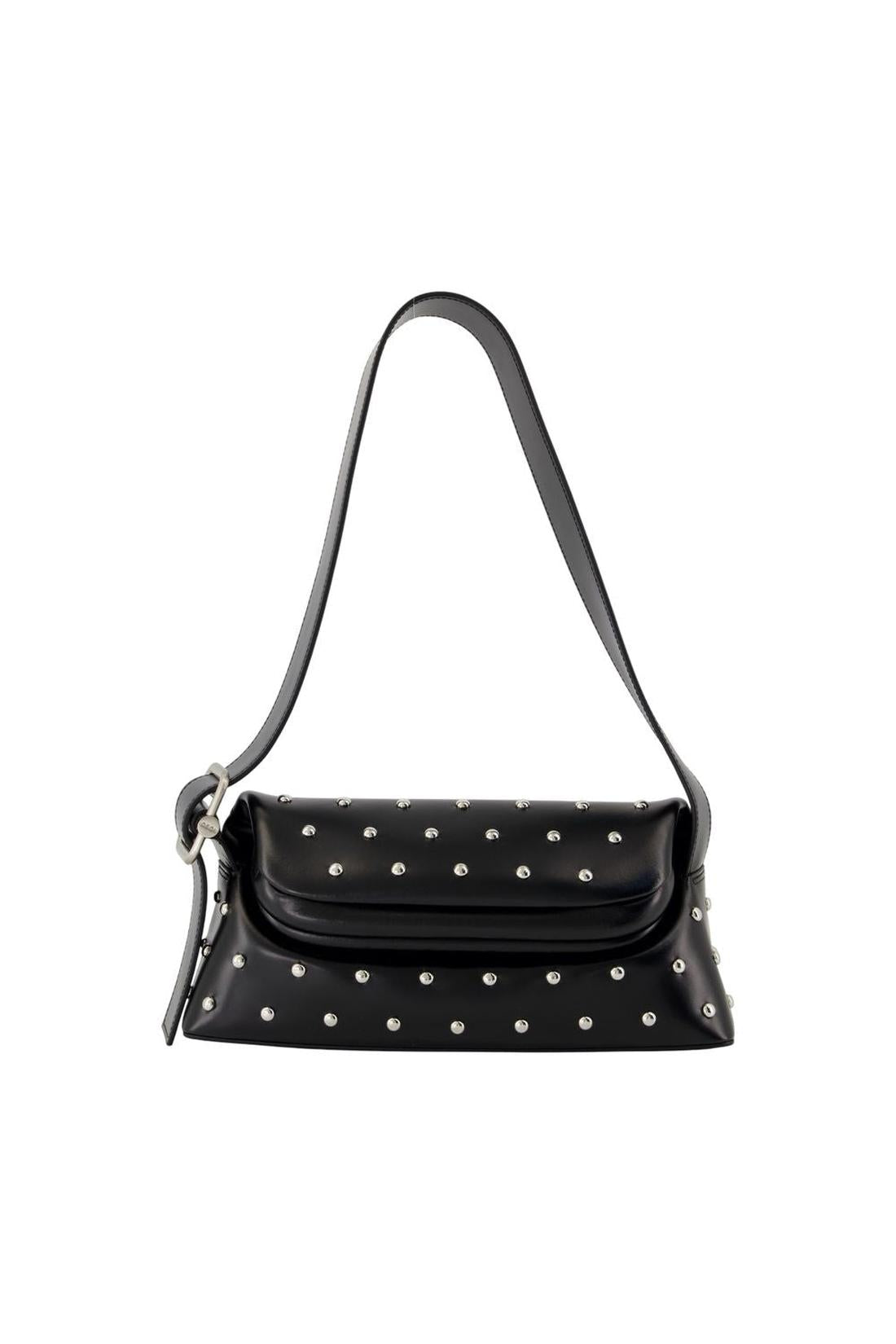 Folder Brot Schultertasche - Osoi - Leder - Schwarz