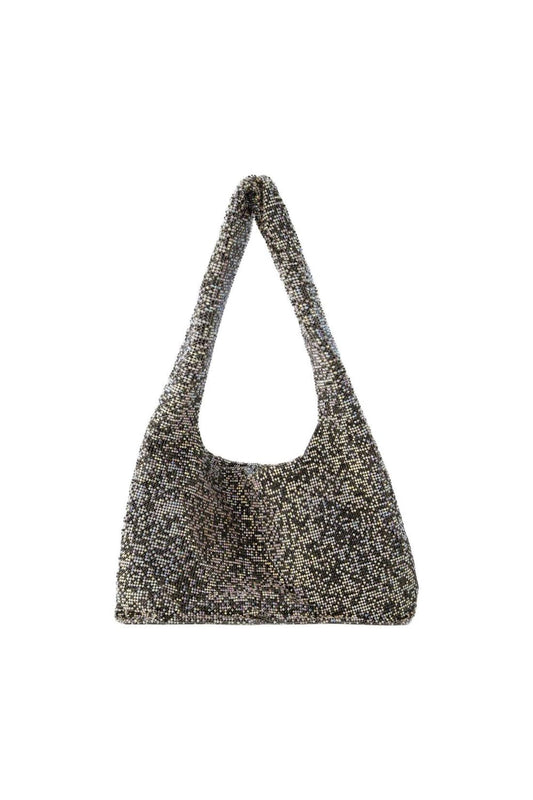 Crystal Mesh Armpit Tasche - Kara - Polyster - Black Pixel