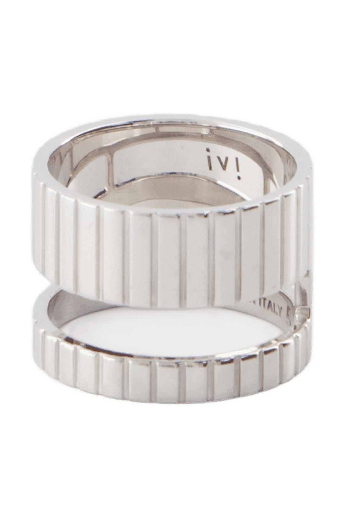 Ring Slot Core aus Rhodium Silber