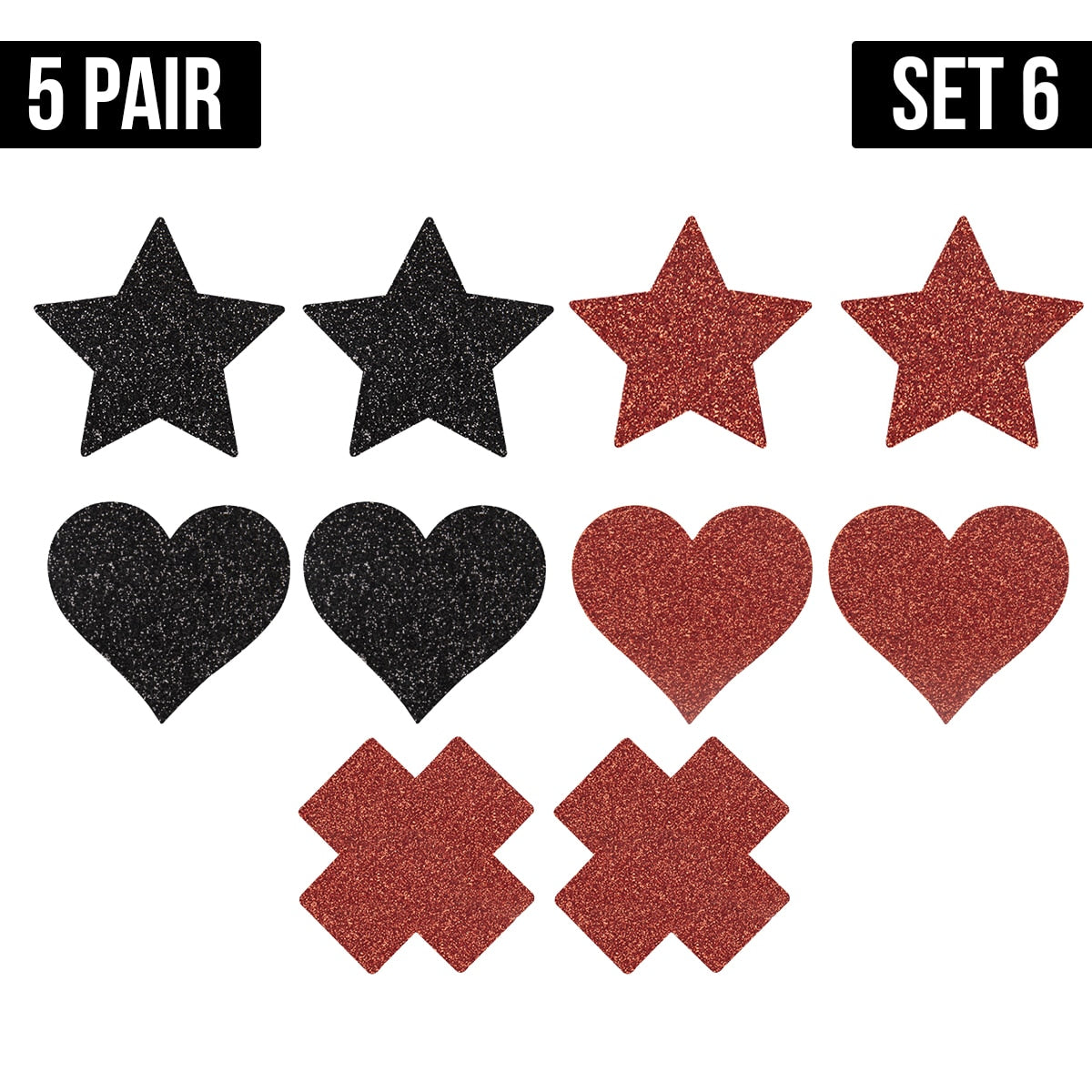 Disposable 5 Piece Nipple Sticker Set