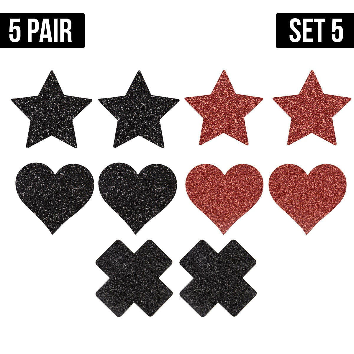 Disposable 5 Piece Nipple Sticker Set