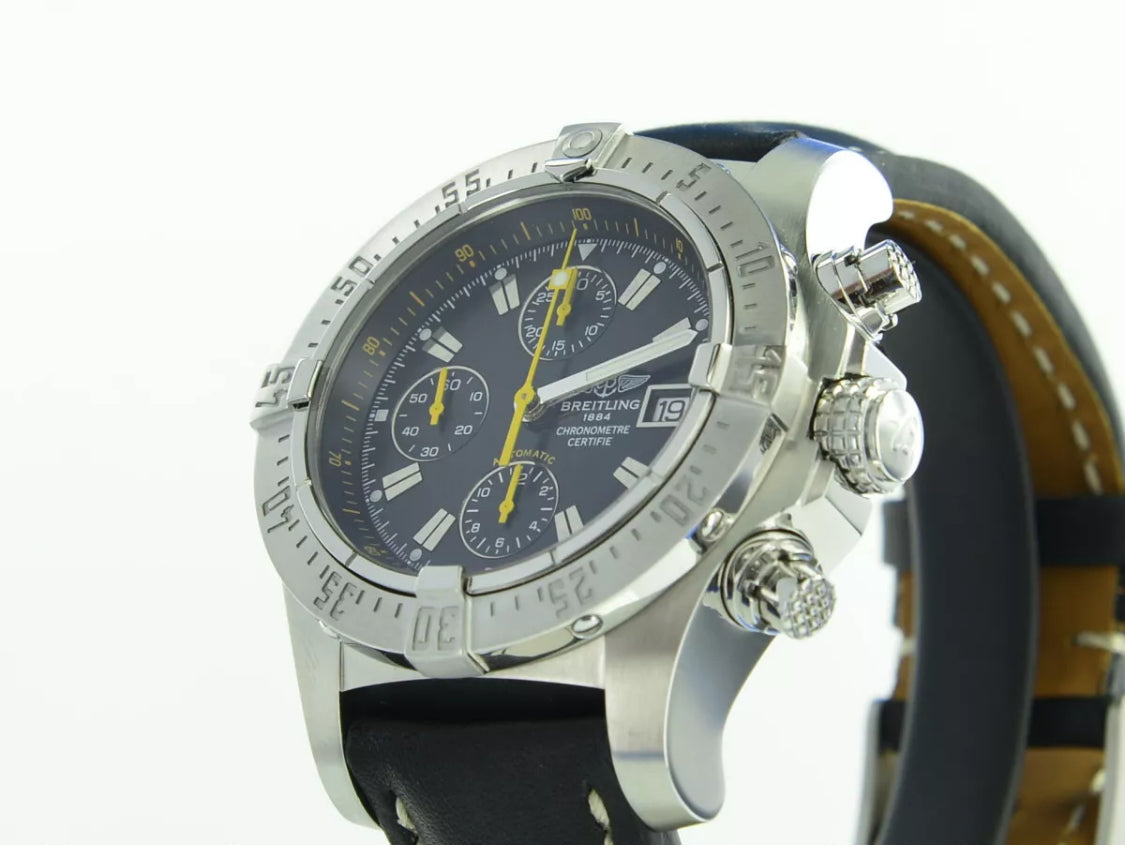 Breitling avenger skyland yellow limited edition watch