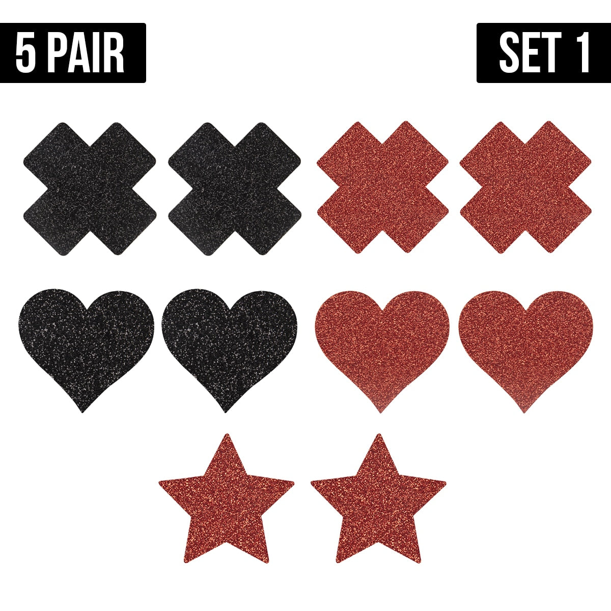 Disposable 5 Piece Nipple Sticker Set