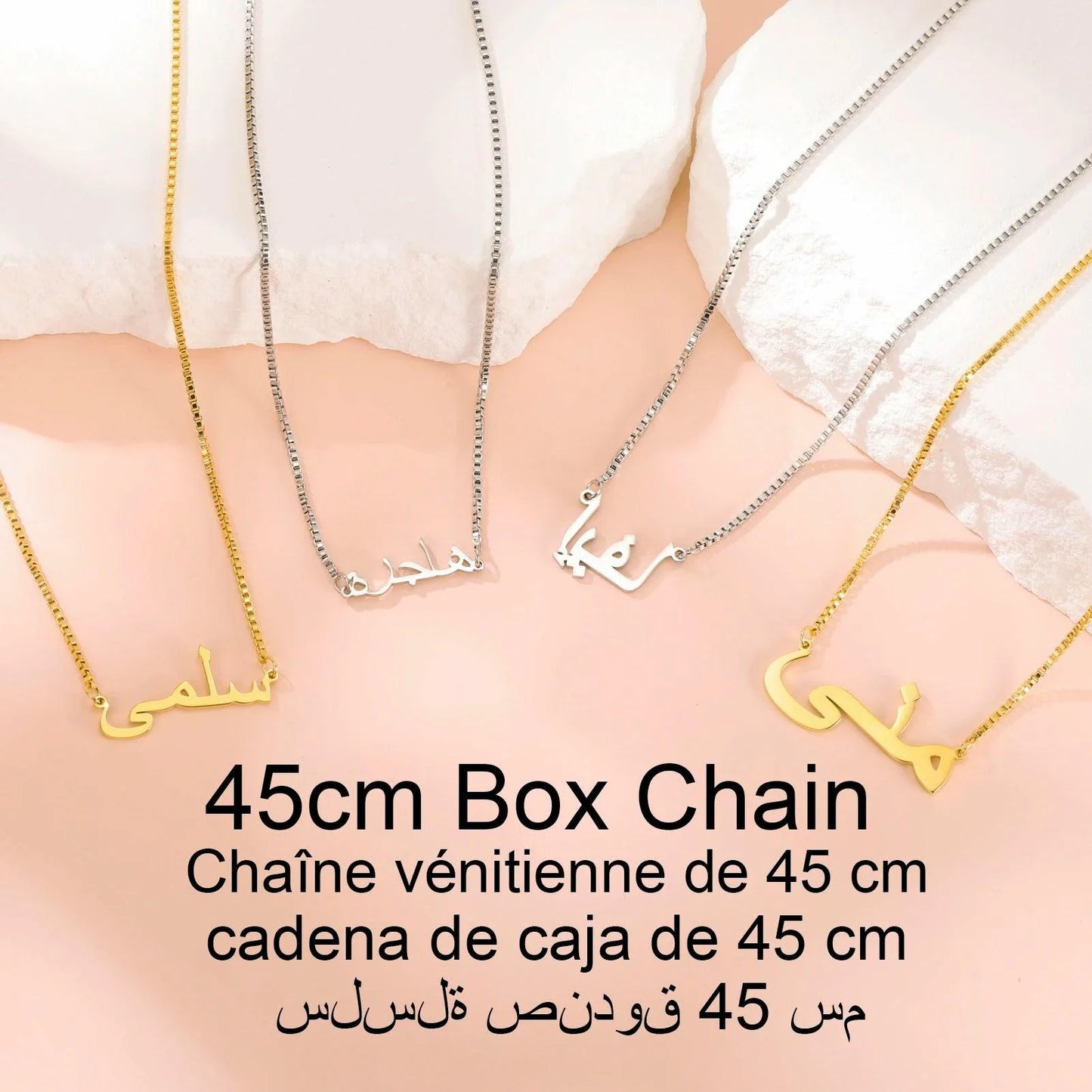 your Arabic name necklace for women men arabic stainless steel jewelry necklace