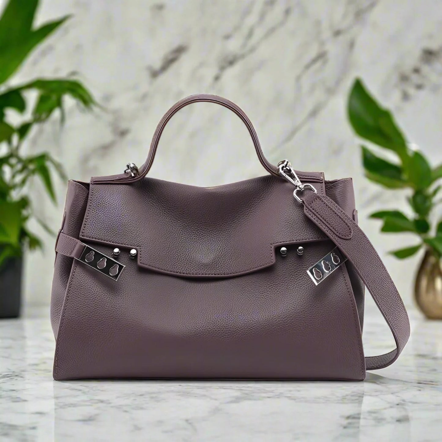 ARI luxury soft cowhide leather shoulder bag classic fashion