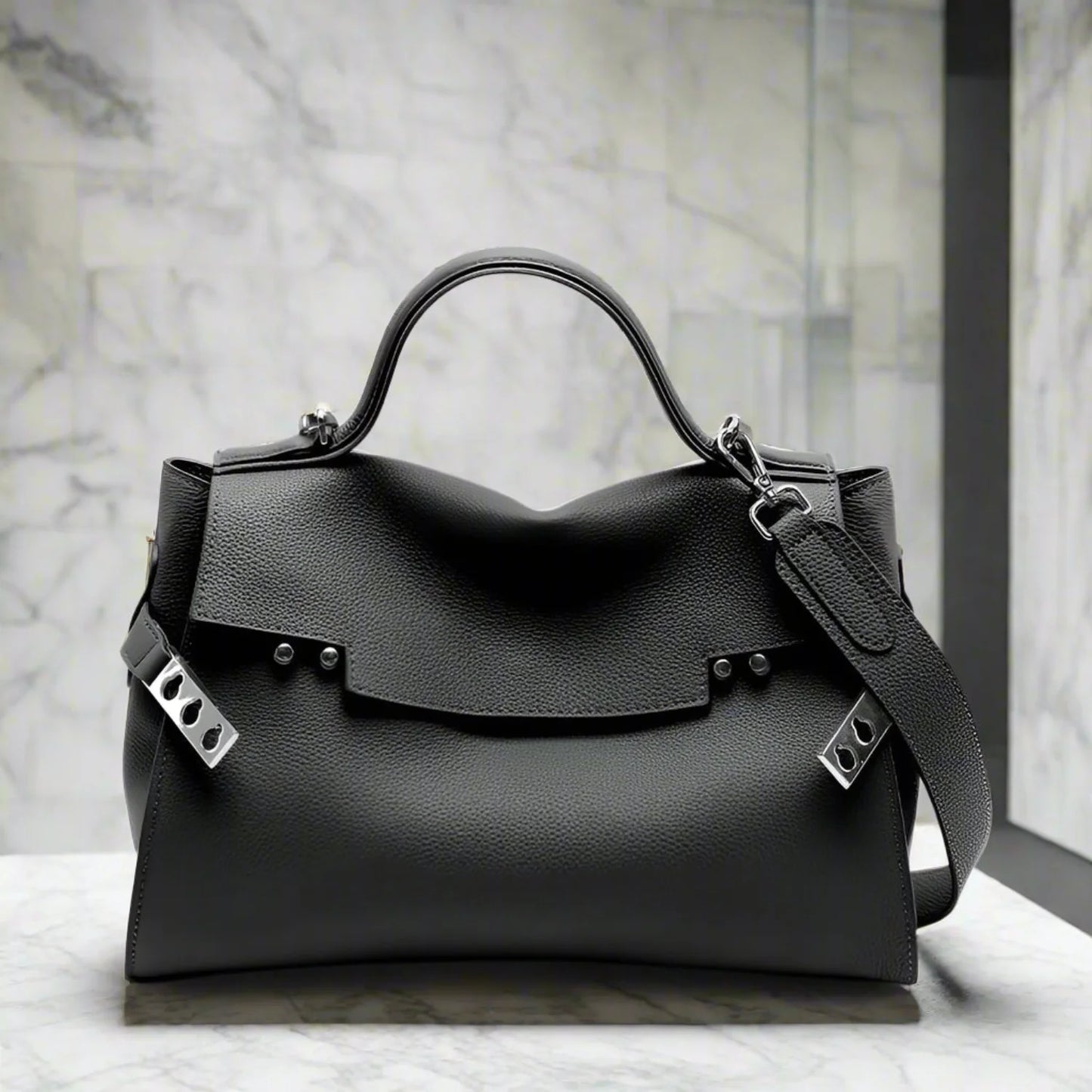 ARI luxury soft cowhide leather shoulder bag classic fashion