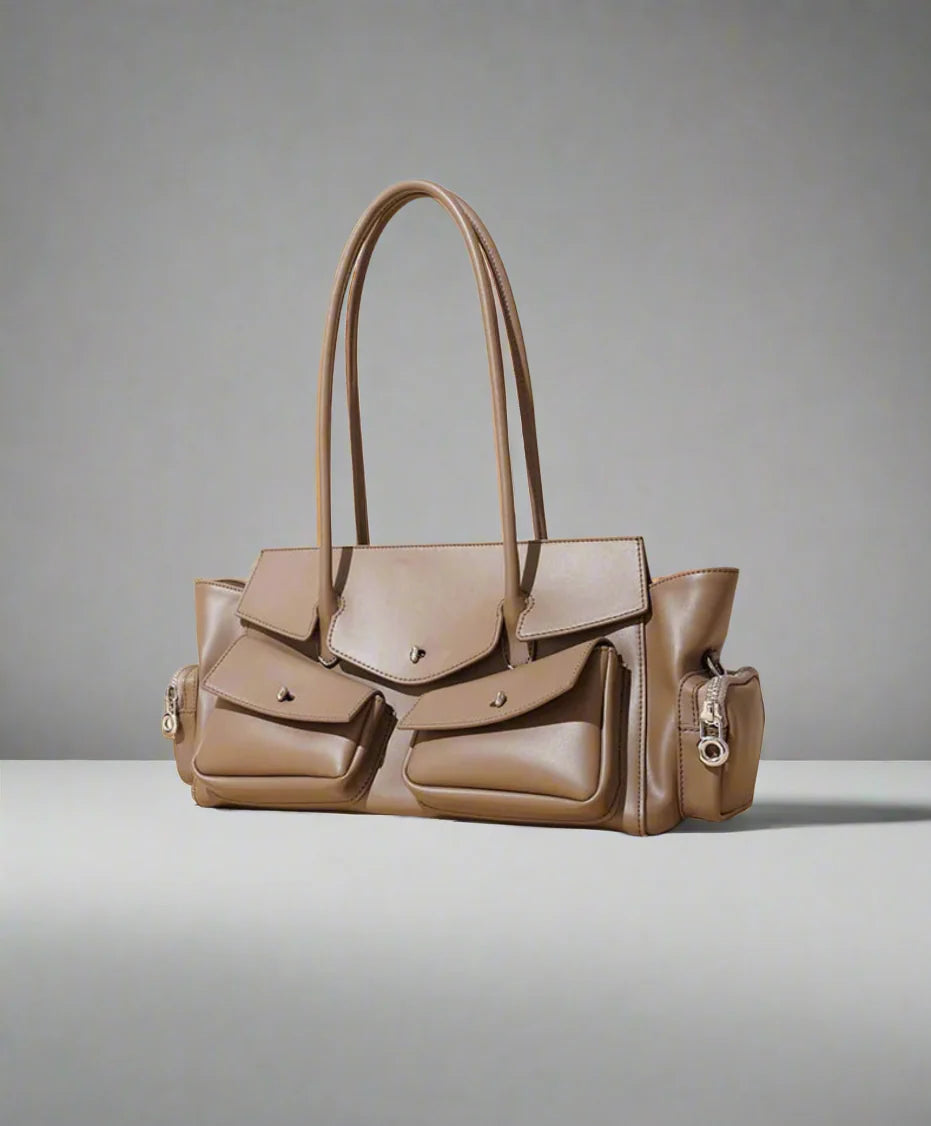 ARI women large capacity shoulder handbag – multi-pocket underarm bag for daily use