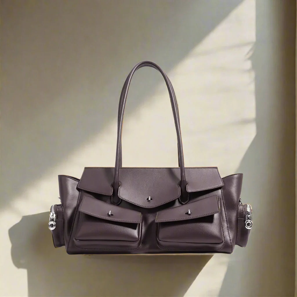 ARI women large capacity shoulder handbag – multi-pocket underarm bag for daily use