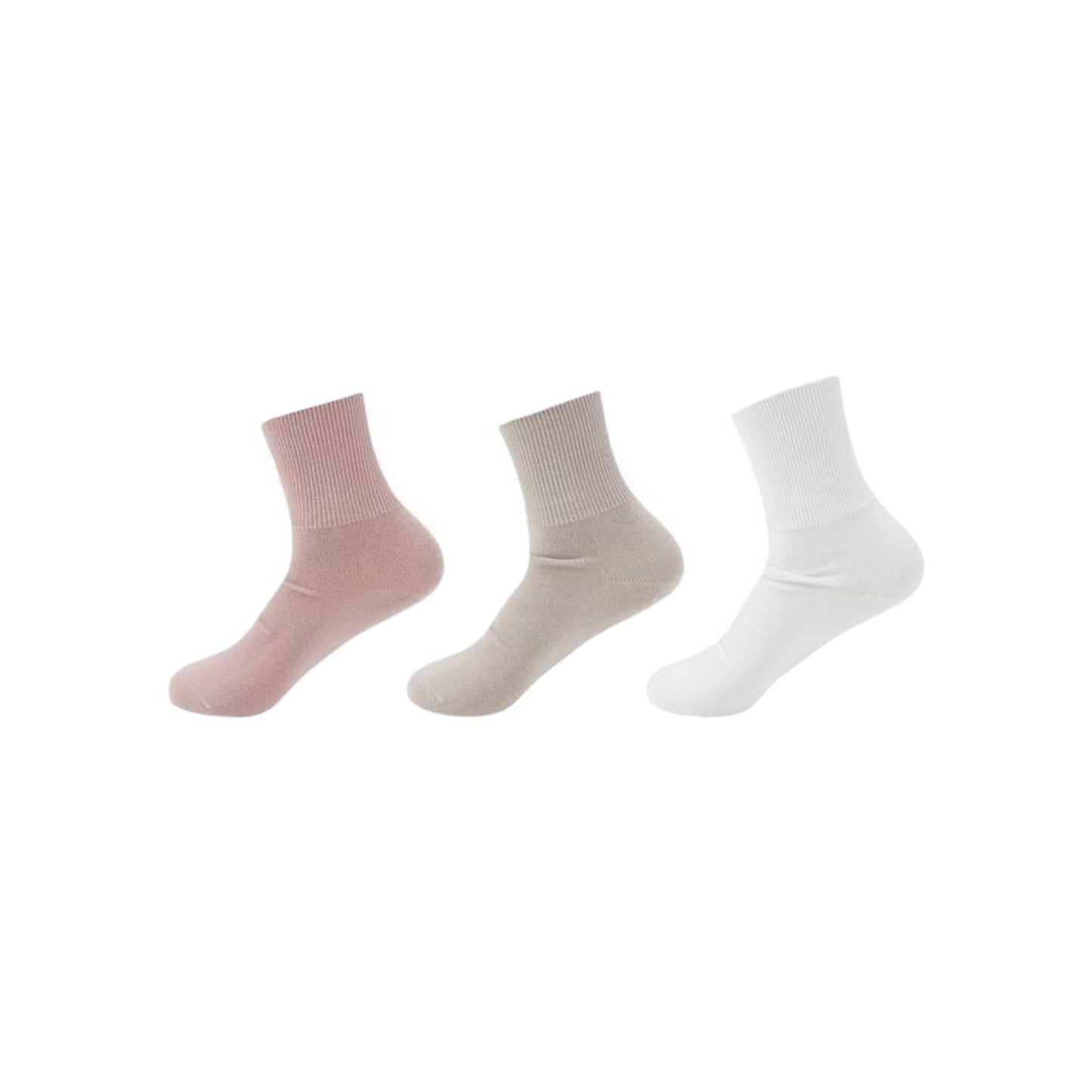 3er Pack Damen Socken Baumwolle » 3 Paar Premium Kurzsocken » Kurzschaft MED + DIA » Venenfreundlich ohne Gummibund