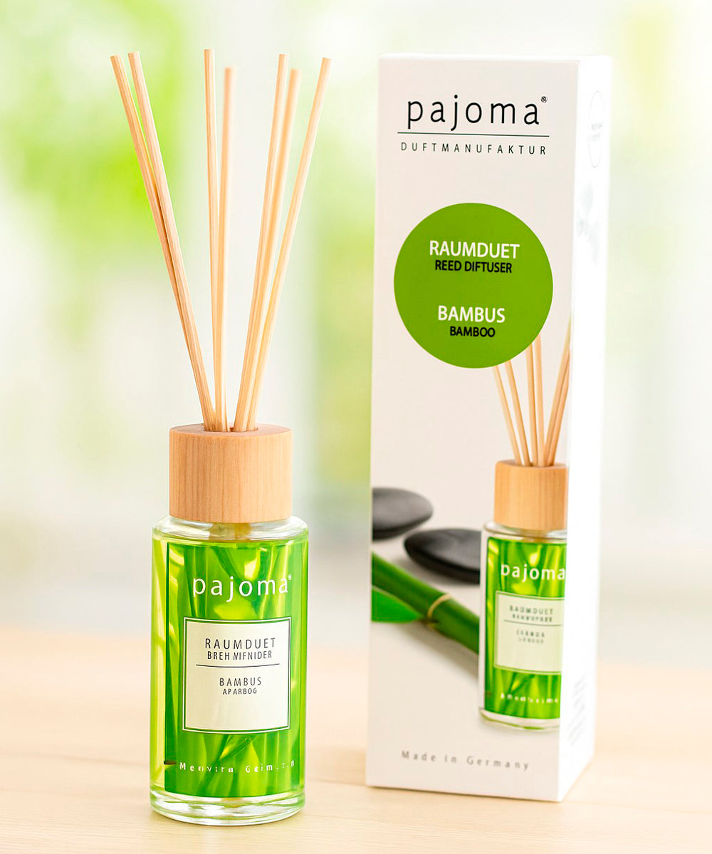 Raumduft 100 ml, mit 10 Rattanstäbchen, verschiedene Sorten