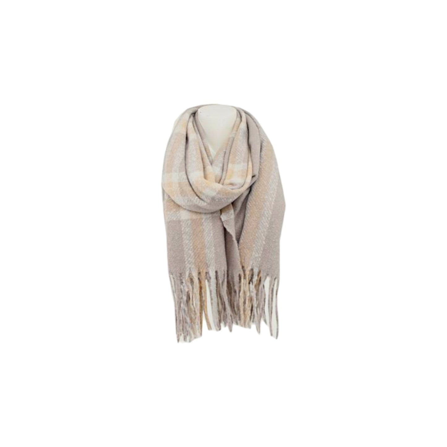 Winter Damen Schal » Winterschal kariert » Cashmera Soft » Damenschal » Fransenschal 180 x 65 cm