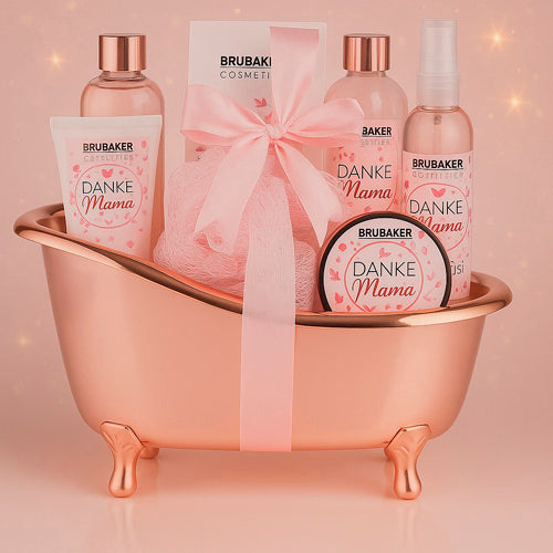 Wellness Geschenkset, 7-teilig, Dusch-Beauty-Set in dekorativer Badewanne