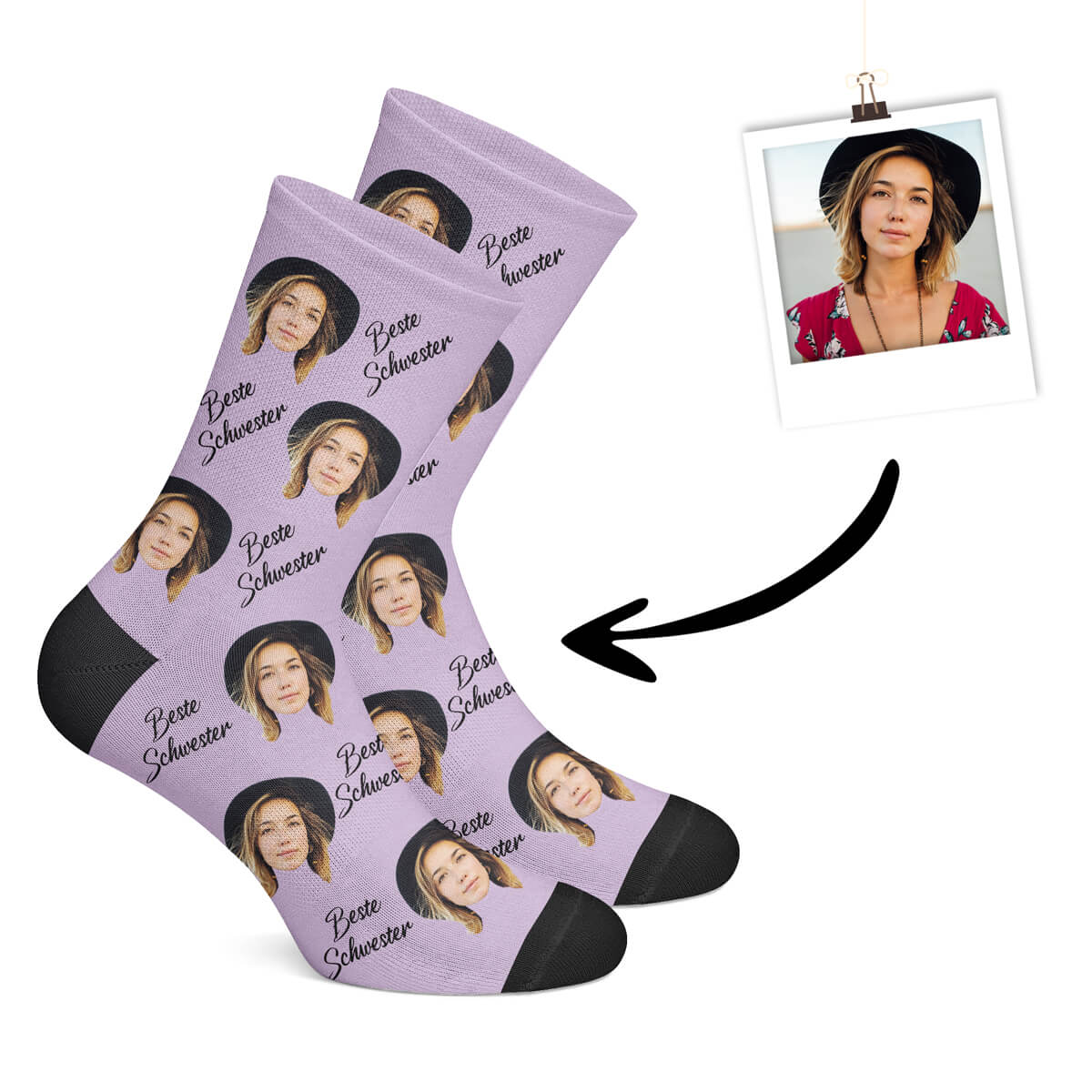 Personalisierte "BESTE SCHWESTER" Socken