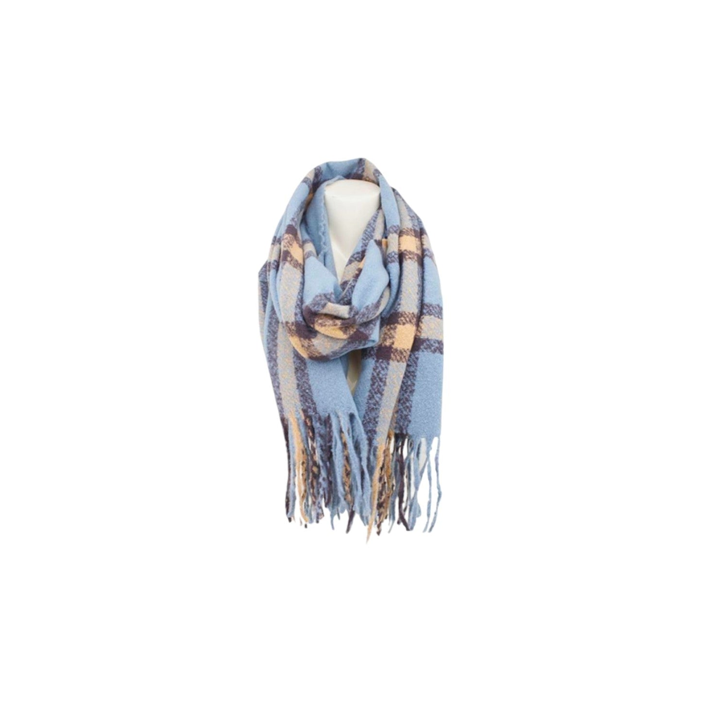 Winter Damen Schal » Winterschal kariert » Cashmera Soft » Damenschal » Fransenschal 180 x 65 cm