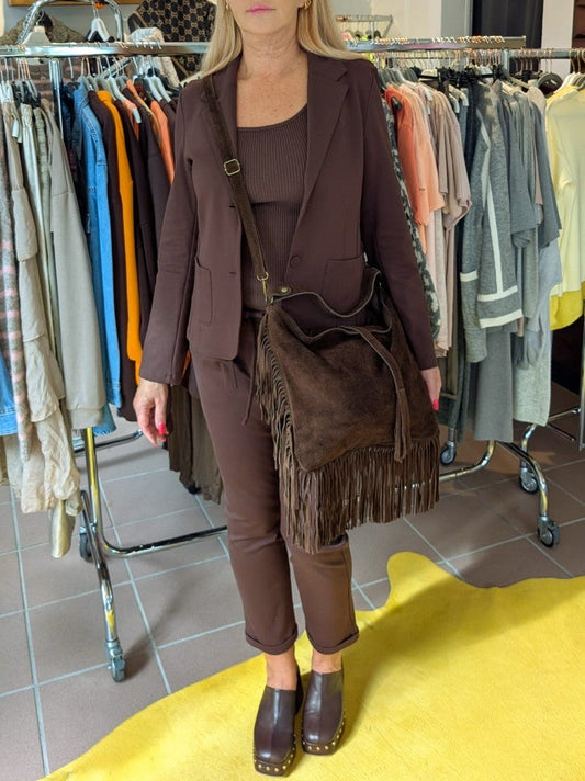 Blazer Viskose Nylon Braun Moro Größe L - L804-1900