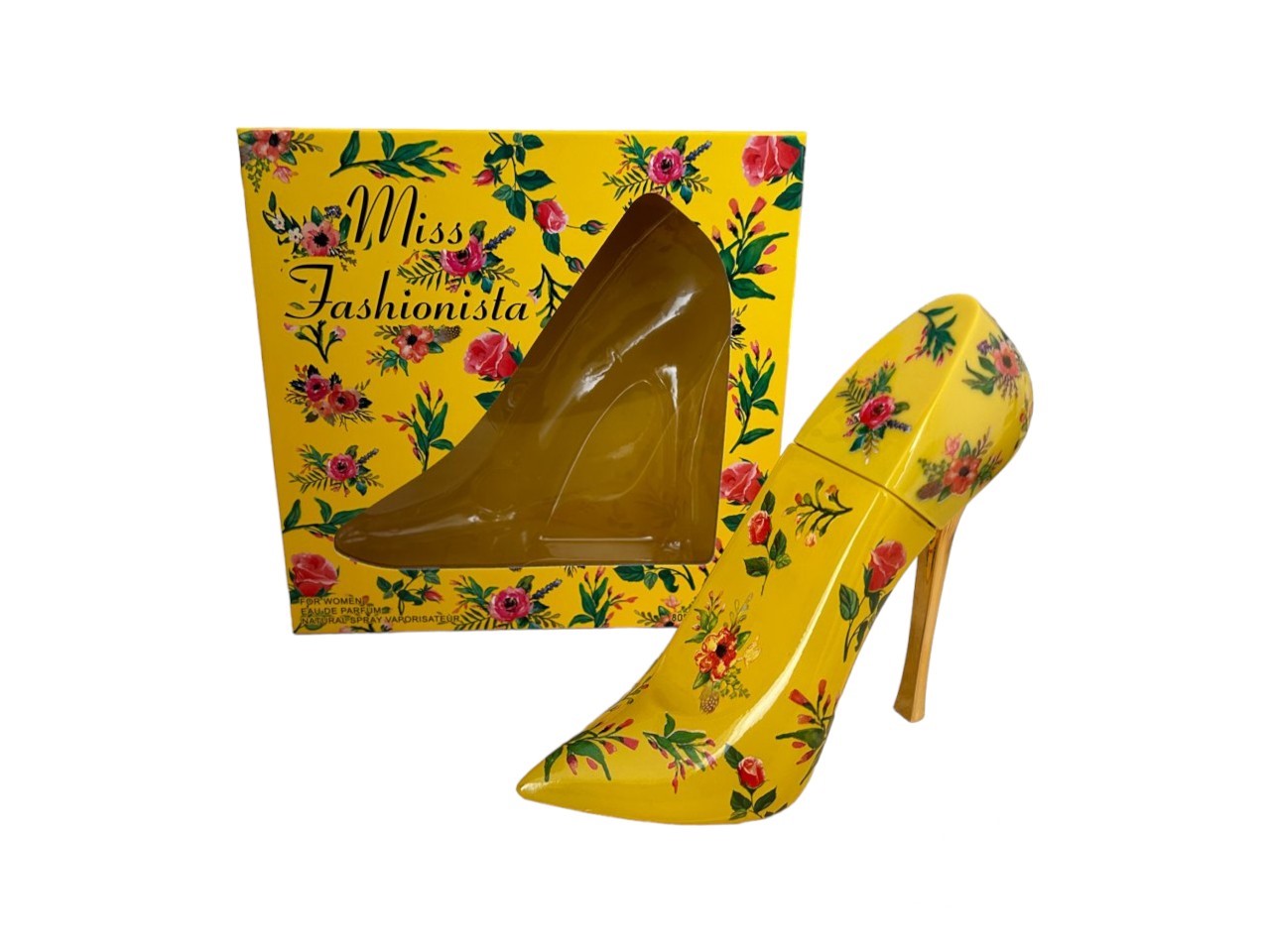 Damen Parfüm » Stiletto mit Blumenmuster 100 ml Eau de Parfum | Tiverton Miss Fashionista Yellow