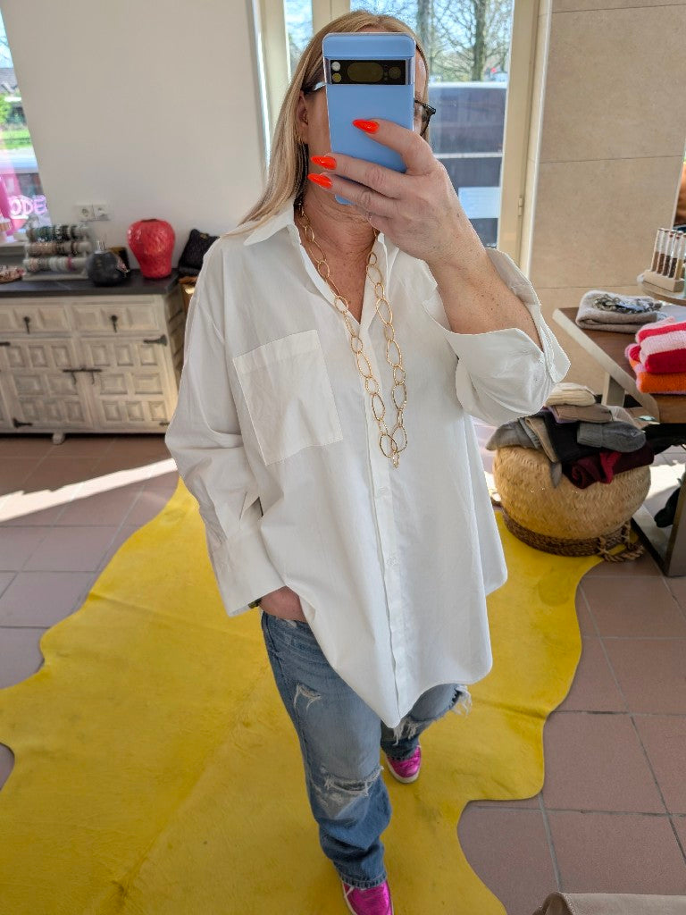 Bluse Drole de Copine Paris Weiß S/M 100% Baumwolle CHOICE