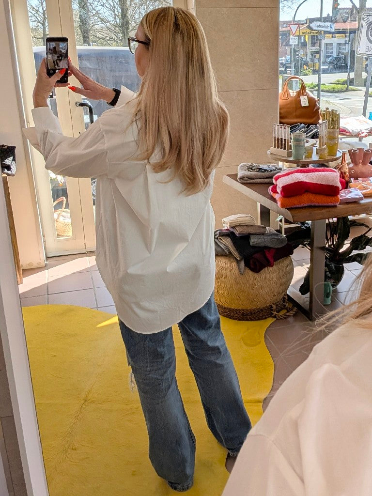 Bluse Drole de Copine Paris Weiß S/M 100% Baumwolle CHOICE