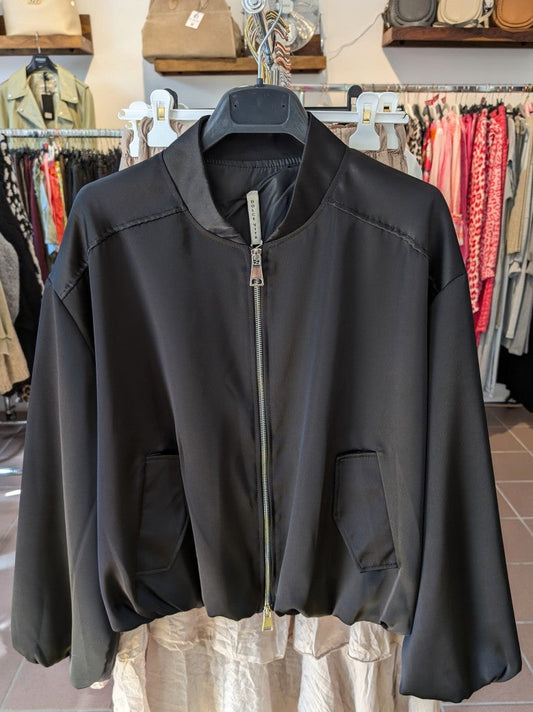 Bomberjacke leichter Blouson Schwarz One Size - von DOLCE VITA 18052