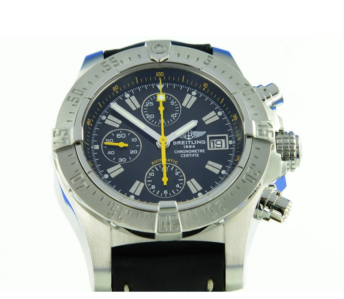 Breitling avenger skyland yellow limited edition watch