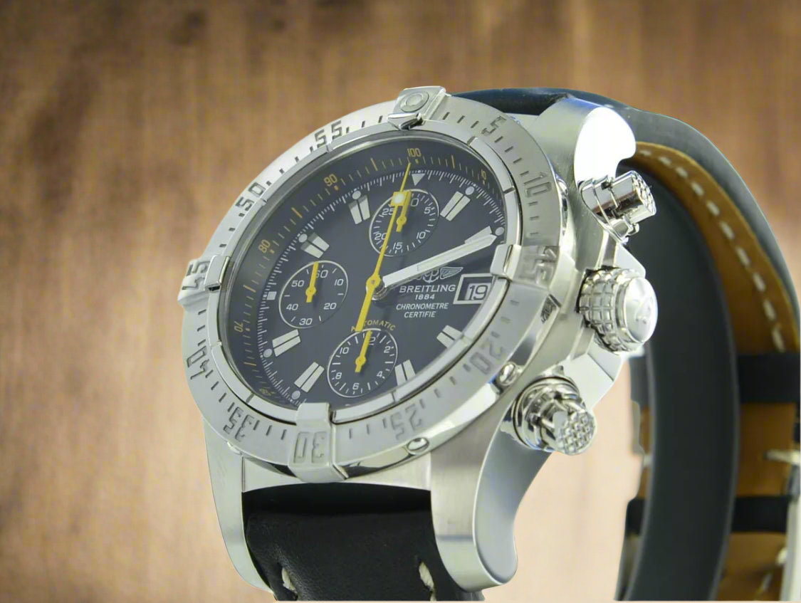 Breitling avenger skyland yellow limited edition watch