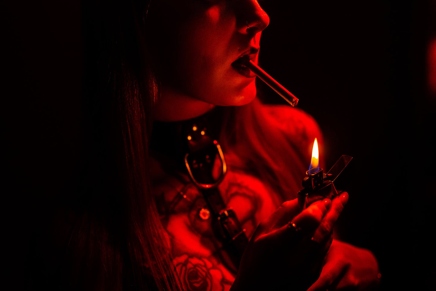 Leather Look Chest Harness