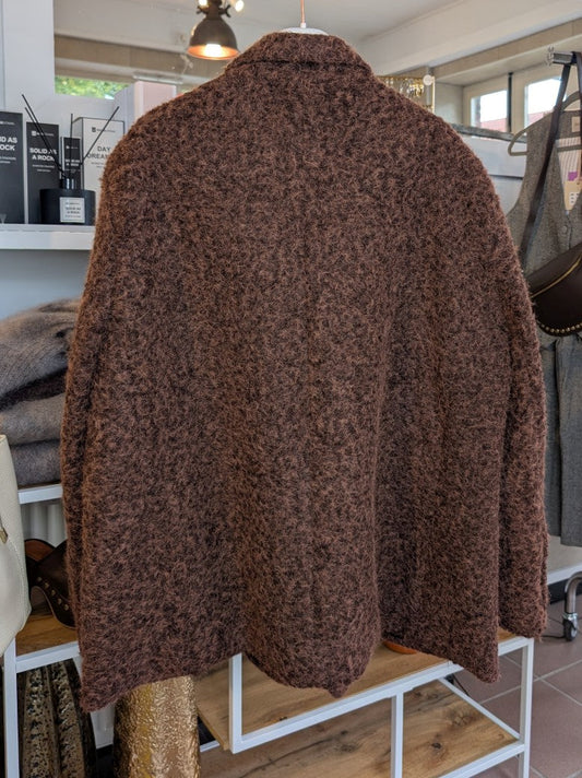 Damen Woll Blazer Braun / Rostbraun von LUMINA, One Size