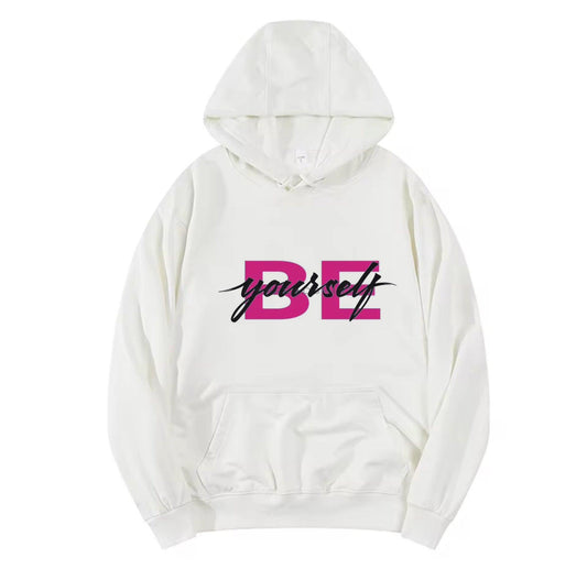 BE YOURSELF,New fashionable round neck hoodie