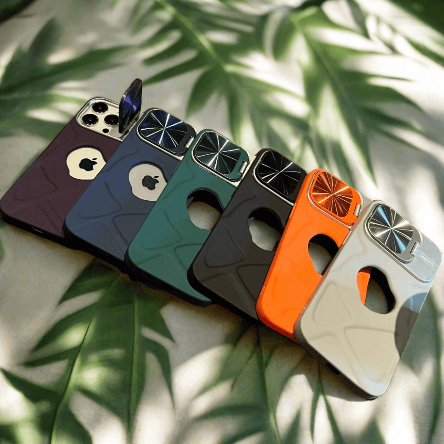 Fashion logo hole magnetic case for iphone lens protection covers