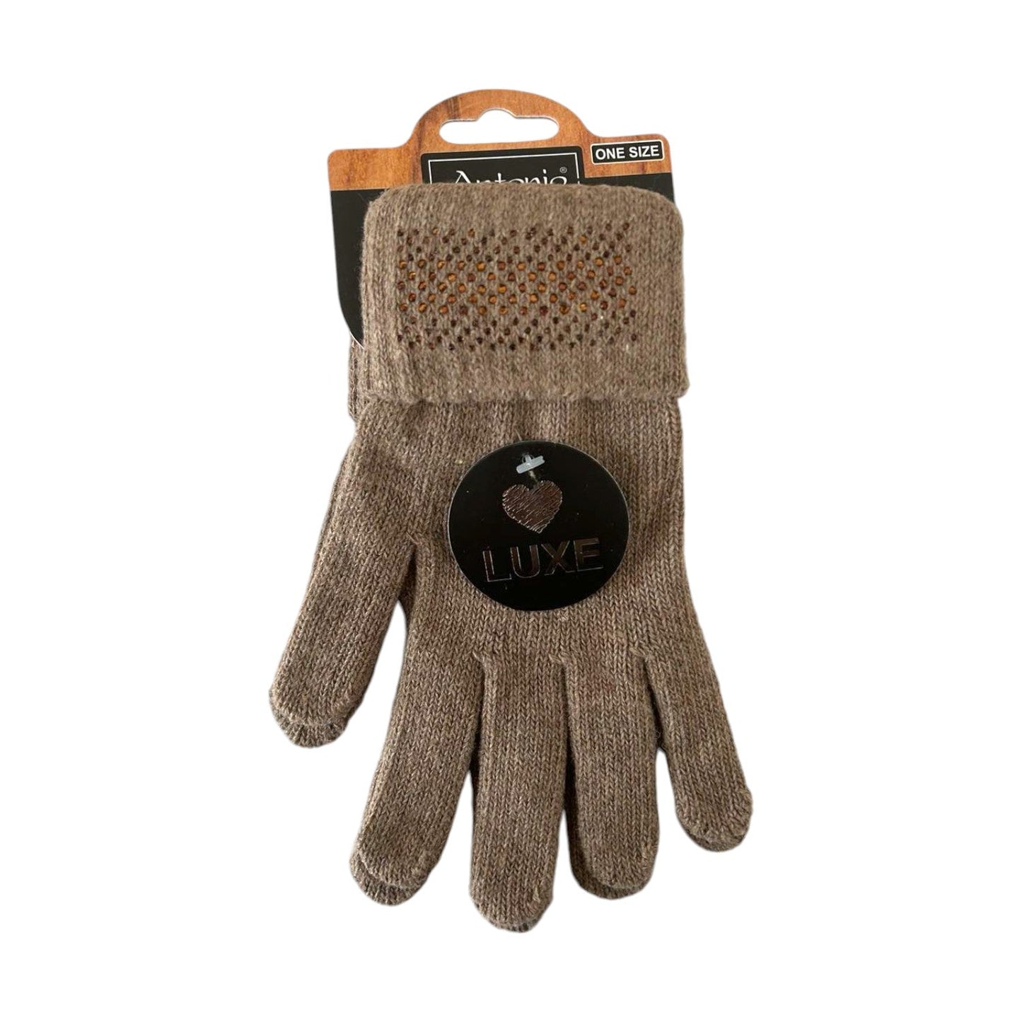 Winter Damen Handschuhe » Strickhandschuhe mit Glitzersteinen » Winterhandschuhe Strass Steine