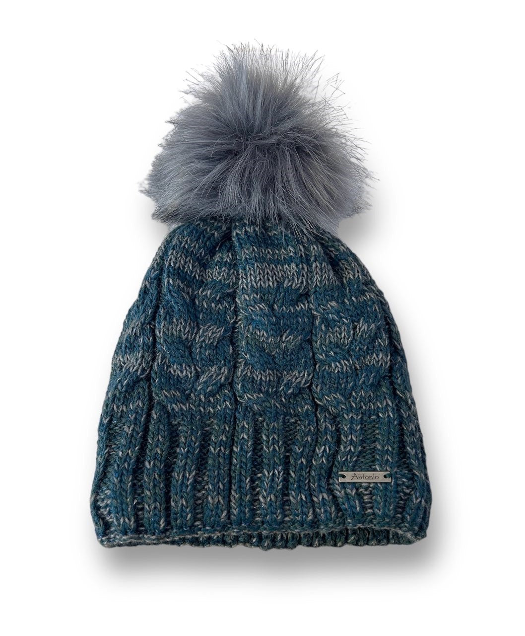 Günstige Strickmütze mit Glitzer » warme Wintermütze mit Fleece Innenfutter » Bommelmütze mit feinen Glitzerfäden