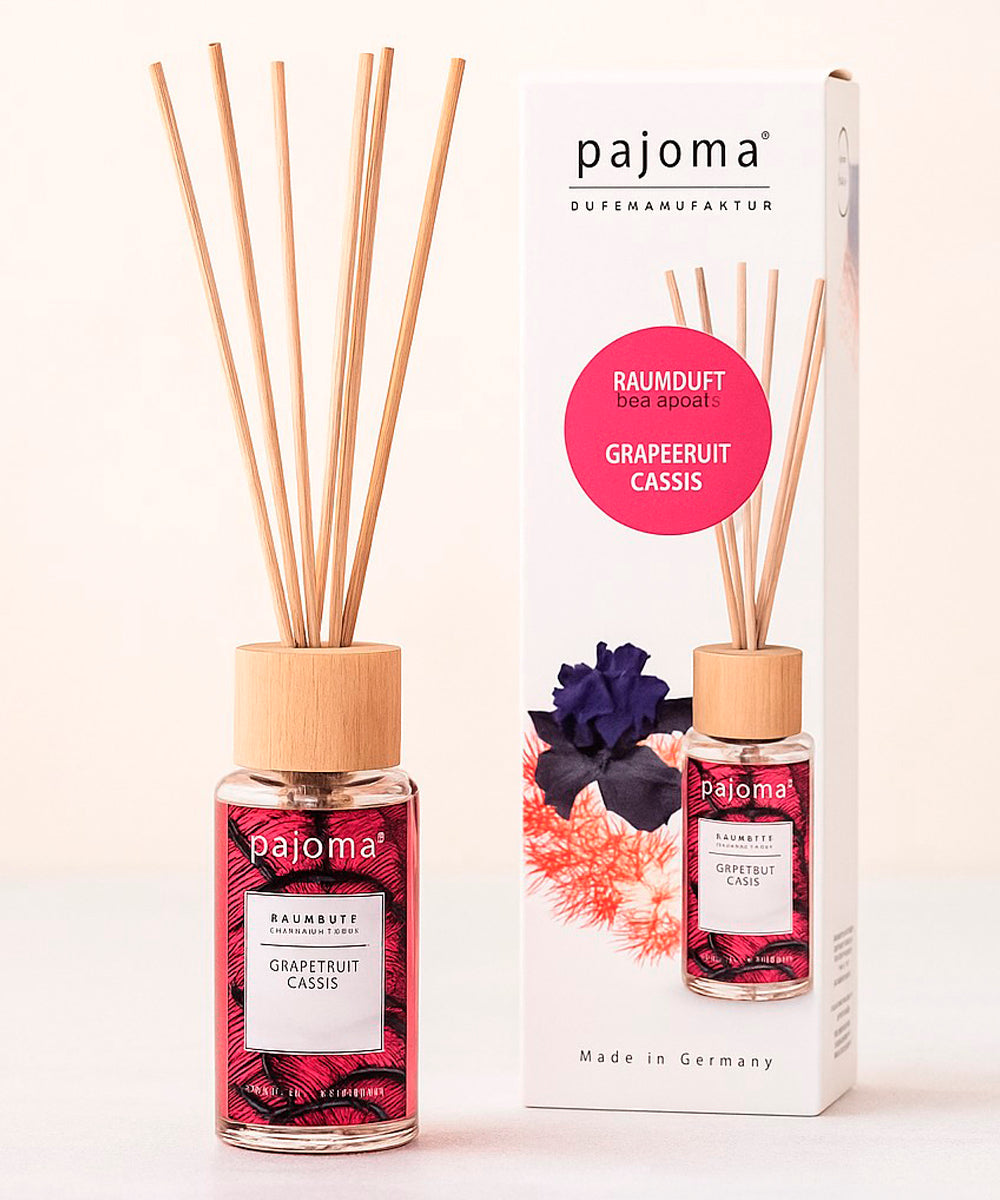Raumduft 100 ml, mit 10 Rattanstäbchen, verschiedene Sorten