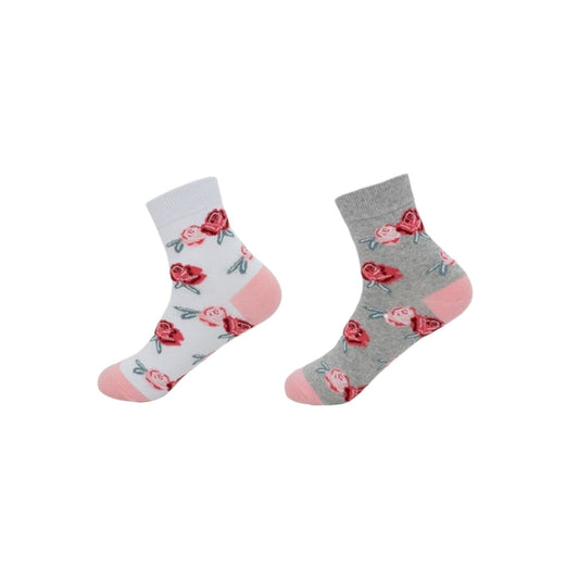 2er Pack Damen Socken » 2 Paar Strümpfe "Garden Socks" » atmungsaktive Damensocken in Einheitsgröße (36-41) » Garden Blumendesign