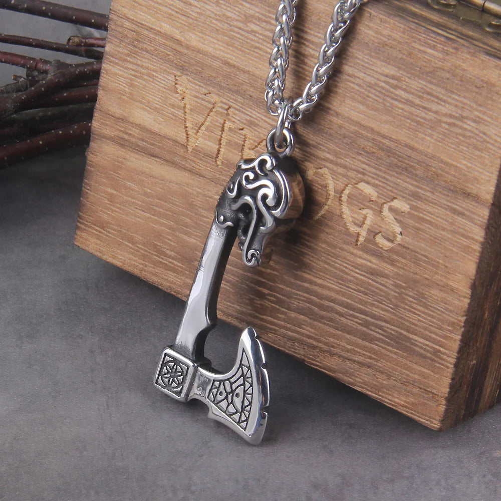 Never fade wolf and raven slavic wild amulet talisman viking necklace jewelry