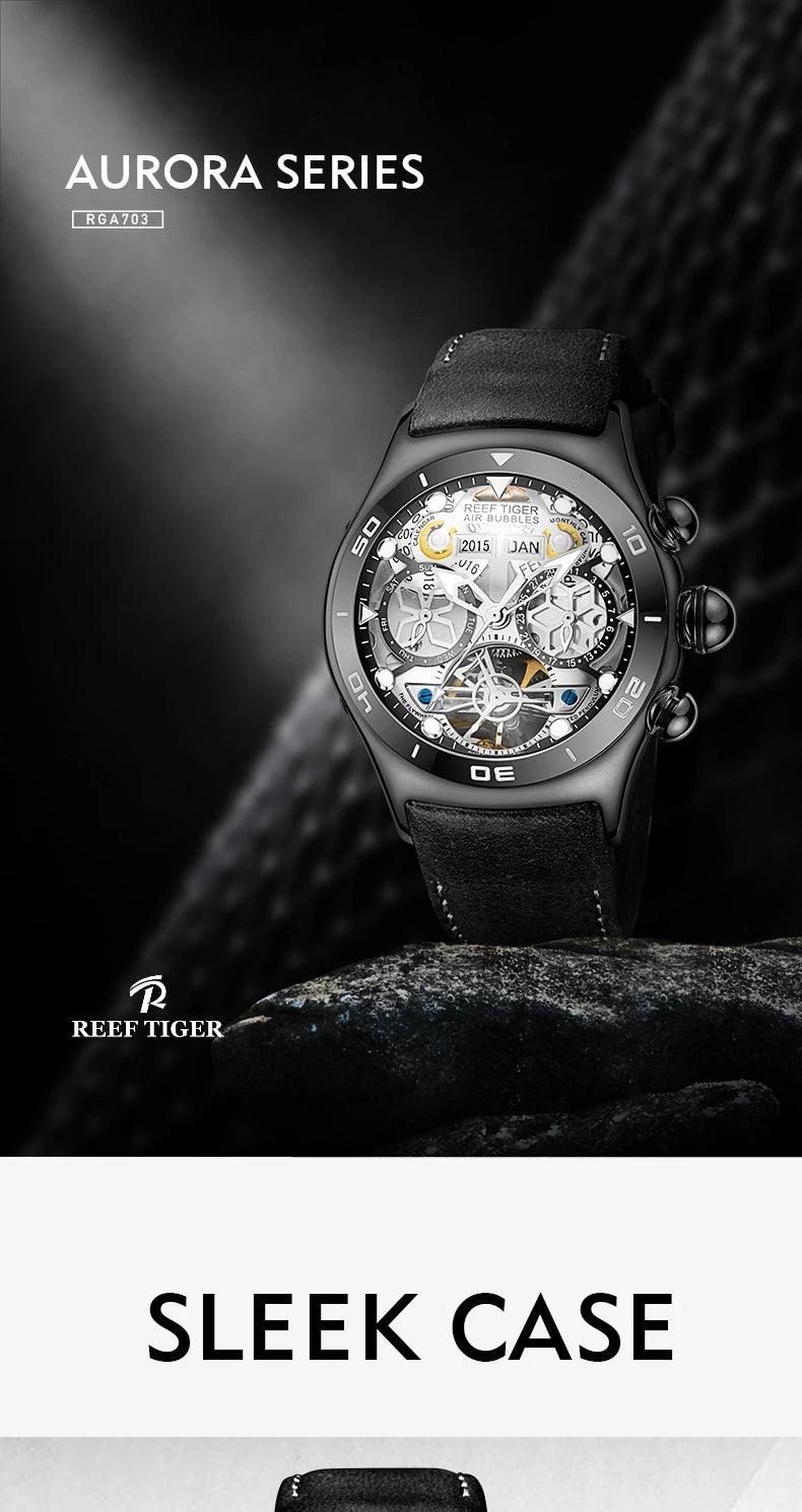Reef Tiger tourbillon automatic watch