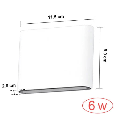 Waterproof Outdoor Wall Lamp 6W 12W